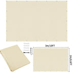 Waterproof Sun Shade Cloth with Grommets Rectangle Square Patio Sun Screen Pergola Shade Sail Canopy Cover Tarp Screens