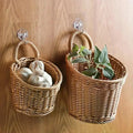 Kitchen Organizer Wall Hanging Storage Basket Woven Basket Decorative Flower Organizer Kitchen Tableware Fruit Vegetable Storage