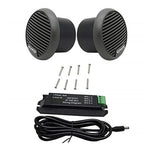 Herdio 160W 3 Inch Marine Boat Waterproof Speakers Motorcycle bluetooth Speaker Audio Stereo System For ATV UTV Outdoor (Gray)