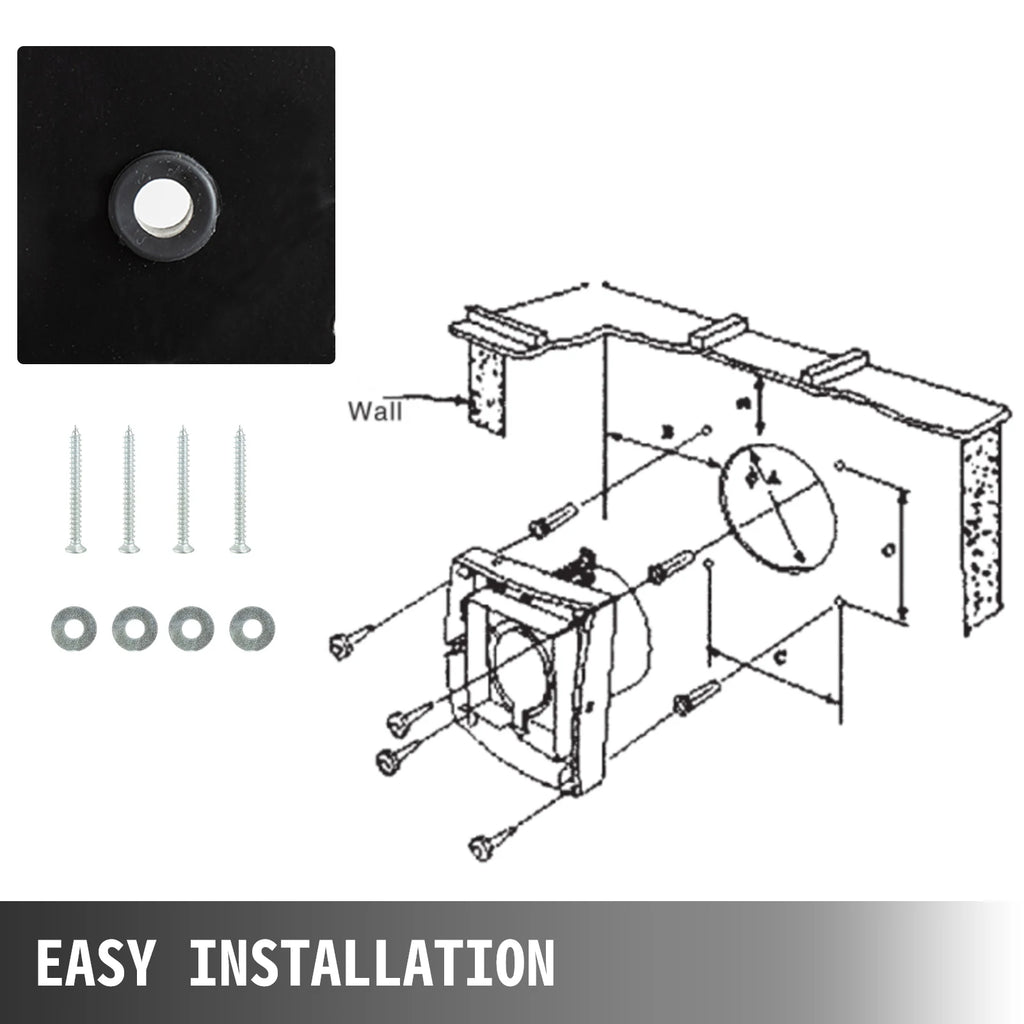 SucceBuy Commercial Industrial Ventilation Extractor Exhaust Fan 10" 12" Air Blower High Speed Low Noise for Workshop Warehouse