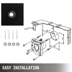 SucceBuy Commercial Industrial Ventilation Extractor Exhaust Fan 10" 12" Air Blower High Speed Low Noise for Workshop Warehouse