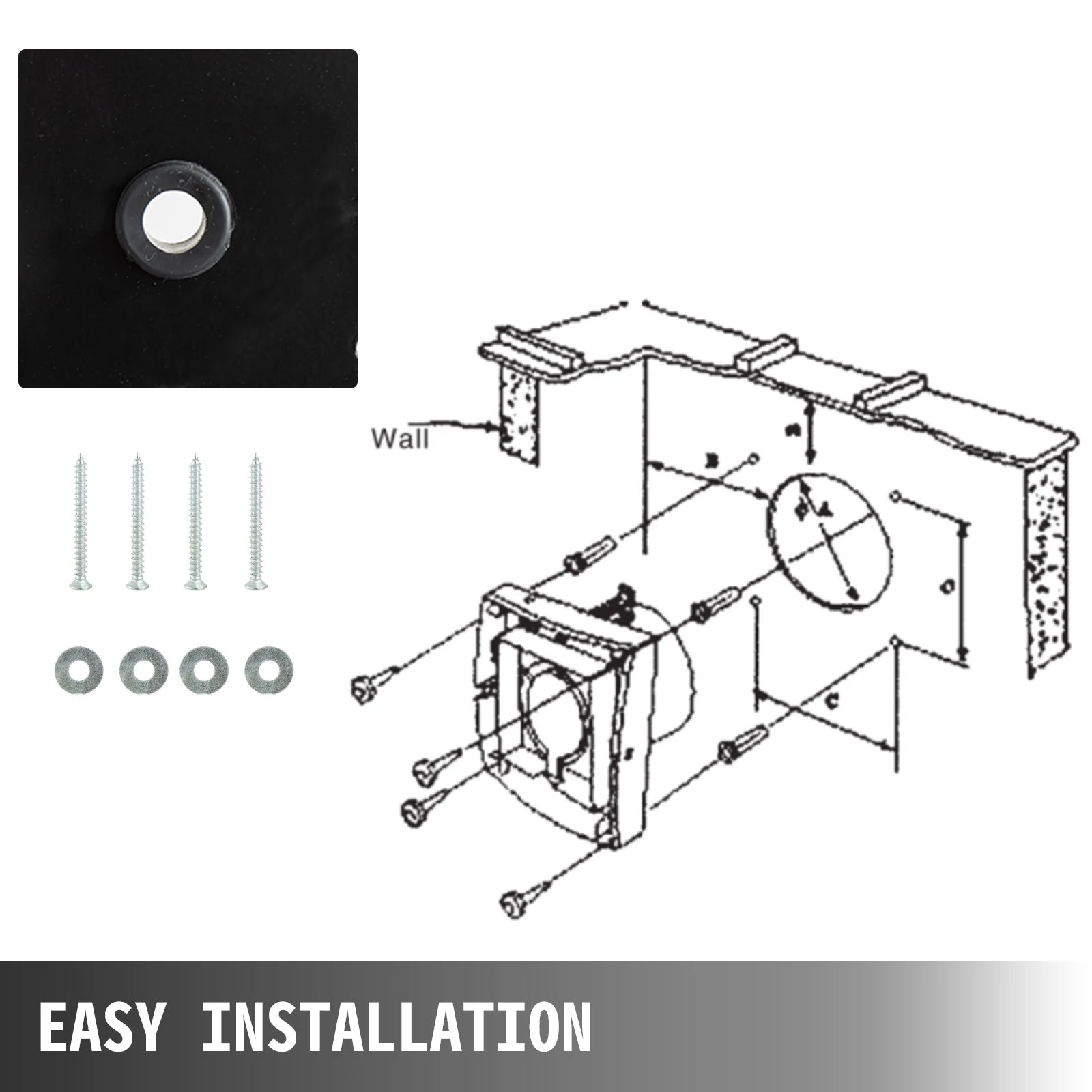SucceBuy Commercial Industrial Ventilation Extractor Exhaust Fan 10" 12" Air Blower High Speed Low Noise for Workshop Warehouse