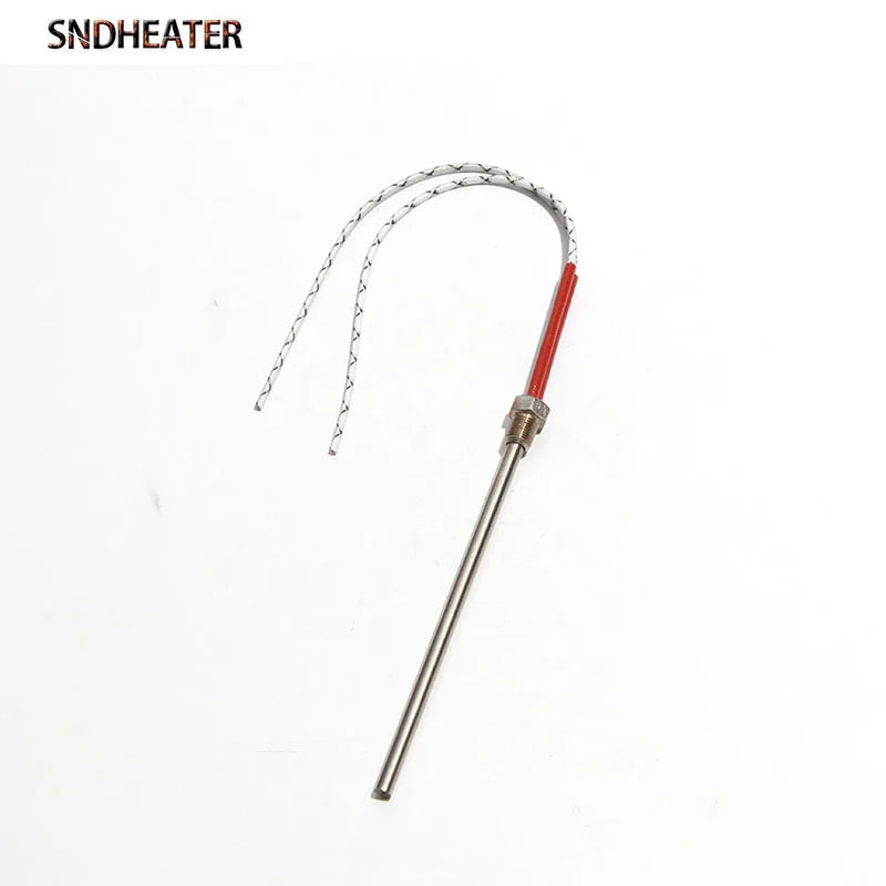 SNDHEATER 1pc Threaded Cartridge Heater 304 Stainless steel Heating Rod DN6 G1/8 10mm BSP Thread 6x50-200mm Tube 12V/24V/36V/48V