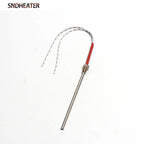 SNDHEATER 1pc Threaded Cartridge Heater 304 Stainless steel Heating Rod DN6 G1/8 10mm BSP Thread 6x50-200mm Tube 12V/24V/36V/48V