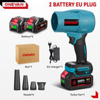 ONEVAN Brushless Electric Turbo Blower Jet Fan 3500W 300000RPM Nozzle Leaf Blower Dust Blowing Tool For Makita 18V Battery Pin