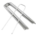 100pcs Landscape Staples, U-Shaped Garden Pins Garden Stakes Staples, Heavy Duty Yard Lawn Tent Stakes Securing Pegs For Weed Ba