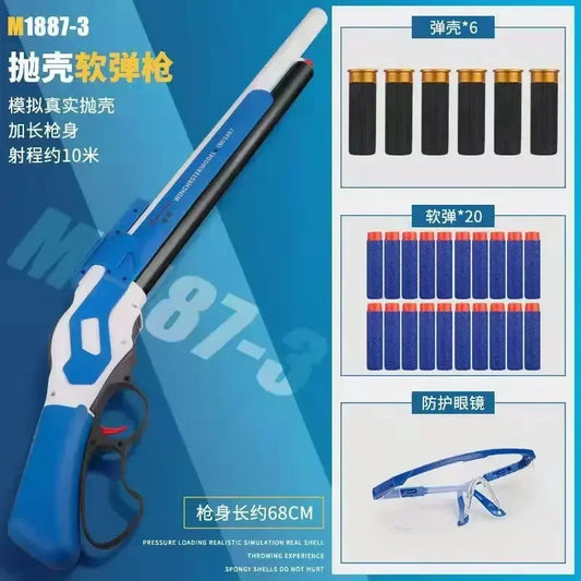 M1887 Winchester Soft Bullet Shell Ejection Throwing Toy Gun Blaster Plastic Manual Launcher Model for Children Adults CS Go