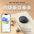 Lubluelu SL60D Robot Vacuum and Mop Combo - 4000Pa Suction, 150Mins Runtime, Quiet Operation, 10 No-Go Zones, Smart App Control