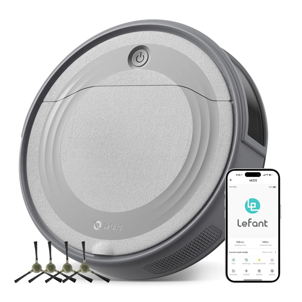 Lefant M310 Robot Vacuum Cleaner 4500PA Powerful Suction 180 Minutes,App/Alexa Control Ideal for Pet Hair and Hard Floors