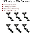 360°Rotating Atomization Fogger Nozzle 1-6Pcs Garden Adjustable Universal Spraying Reptile Rainforest Tank Landscaping Nebulizer