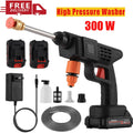 300W 30Bar Cordless High Pressure Car Washer Spray Water Gun 12000mAh