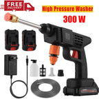 300W 30Bar Cordless High Pressure Car Washer Spray Water Gun 12000mAh