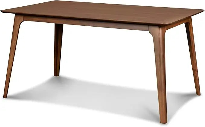 Oscar 60" Rectangle Wood Dining Table, Walnut