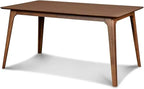 Oscar 60" Rectangle Wood Dining Table, Walnut