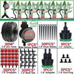 KESLA Greenhouse 5-50M Drip Irrigation System Automatic Watering Garden Hose DIY Micro Drip Watering Kits w/ Adjustable Drippers