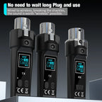 Dynamic Microphone Wireless UHF Converter XLR Wireless Microphone System Transmitter and Mic Receiver for Audio Mixer Guitar