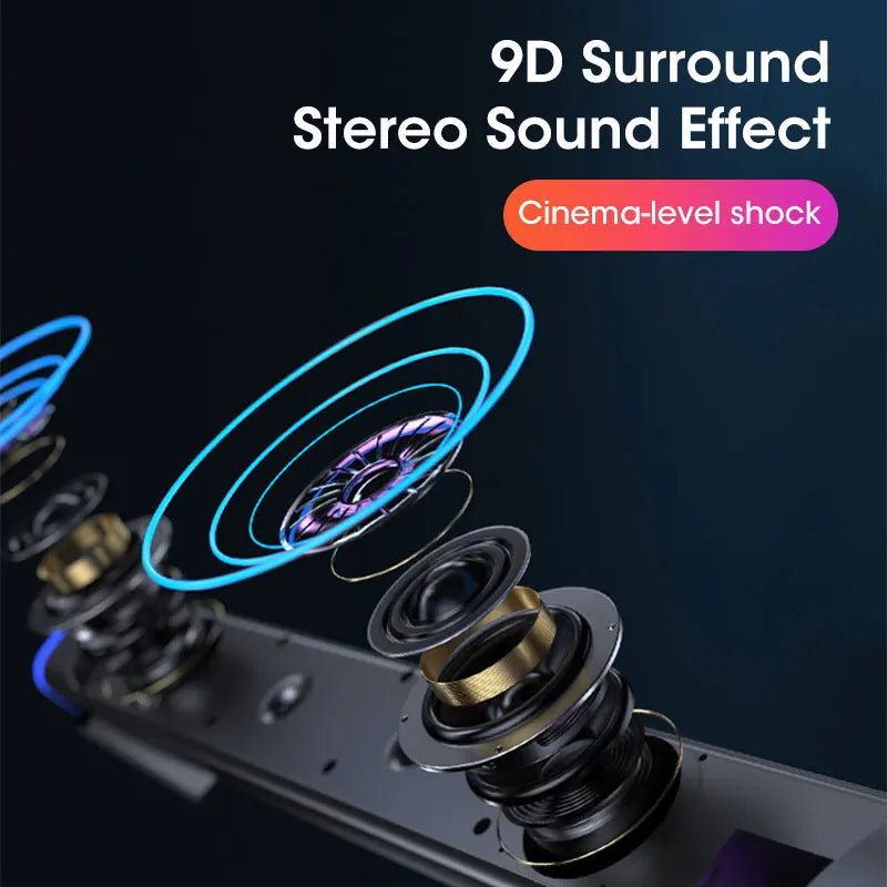 Laptop & PC Bluetooth Speaker Bar - Wired Subwoofer