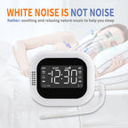 Rechargeable  Vibrating Alarm Clock Wireless Loud Alarm Clock With White Noise Deep Sleep Digital Travel Clock Snooze Function