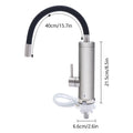3000W Stainless Steel Kitchen Electric Faucet Rotatable Hose High Safety Hot and Cold Water Control Faucet