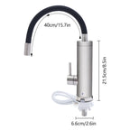 3000W Stainless Steel Kitchen Electric Faucet Rotatable Hose High Safety Hot and Cold Water Control Faucet