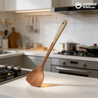 COOKER KING 42CM Expanded Wooden Spatula Ebony Shovel Home Kitchen Cooking Shovel Kitchen Items Wooden Cooking Utensils Shovel