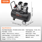 SucceBuy Air Compressor 750W/1450W/3000W Oil Free Air Compressor Quiet Portable Compressor Pump for Auto Repair Tire Inflation