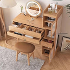 Modern Makeup Vanity Vintage Dressing Table Cabinet Storage Dressers for Bedroom Hairstyle Mini Folding Toilet Tables Furniture