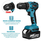4pcs Electric Tool Kit Set Electric Impact Wrench/125mm Angle Grinder/13mm Electric Drill / Rotary Hammer For Makita 18V Battery