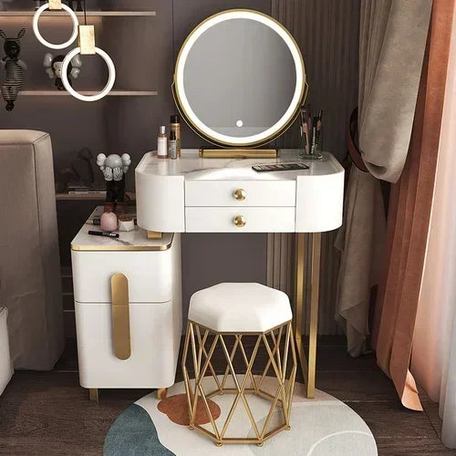 Vanity Makeup Desk Dressing Vanity Makeup Desk Organizers Mirror Storage Dressers Bedroom Multifunctional Schminktisch Furniture