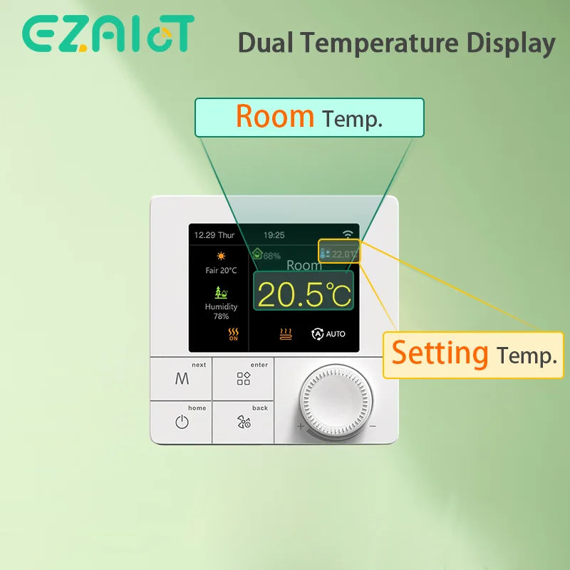 Smart Floor Heating Thermostat Tuya WiFi Warm Underfloor Regulator 220 Volt Electric/Water Gas Boiler Temperature Controller