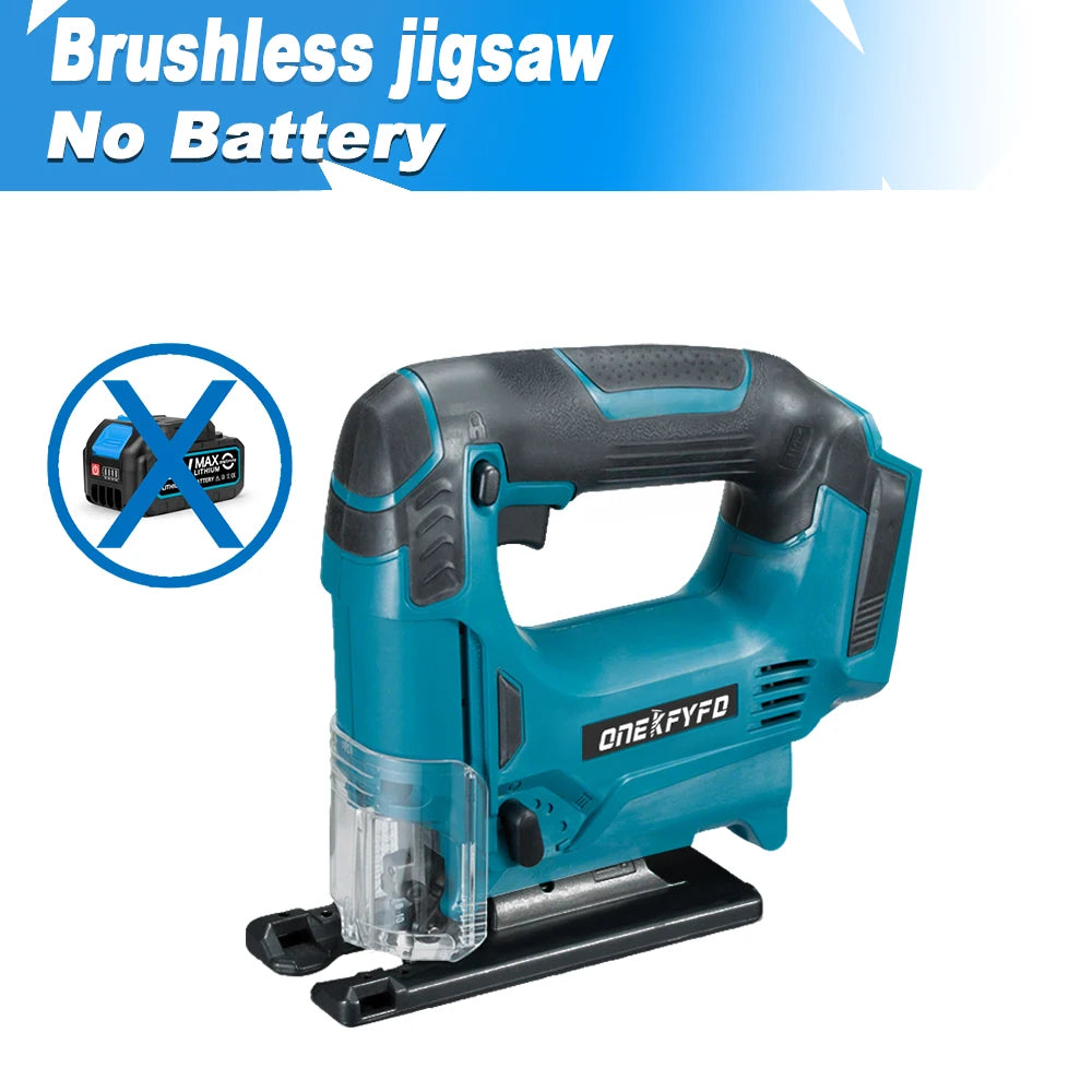 Brushless Jigsaw Electric Jig with Saw Blade Multi-Function Woodworking Power Tool Adjustable Woodworking for Makita 18V Battery