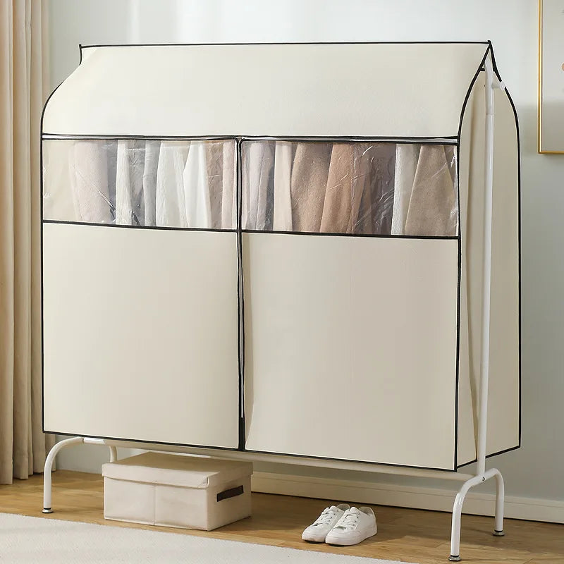 Non-woven Fabric Garment Rack Cover Dustproof Clothes Garment Rack Cover Bags Durable Zipper/Clothing Protector Wardrobe Closet