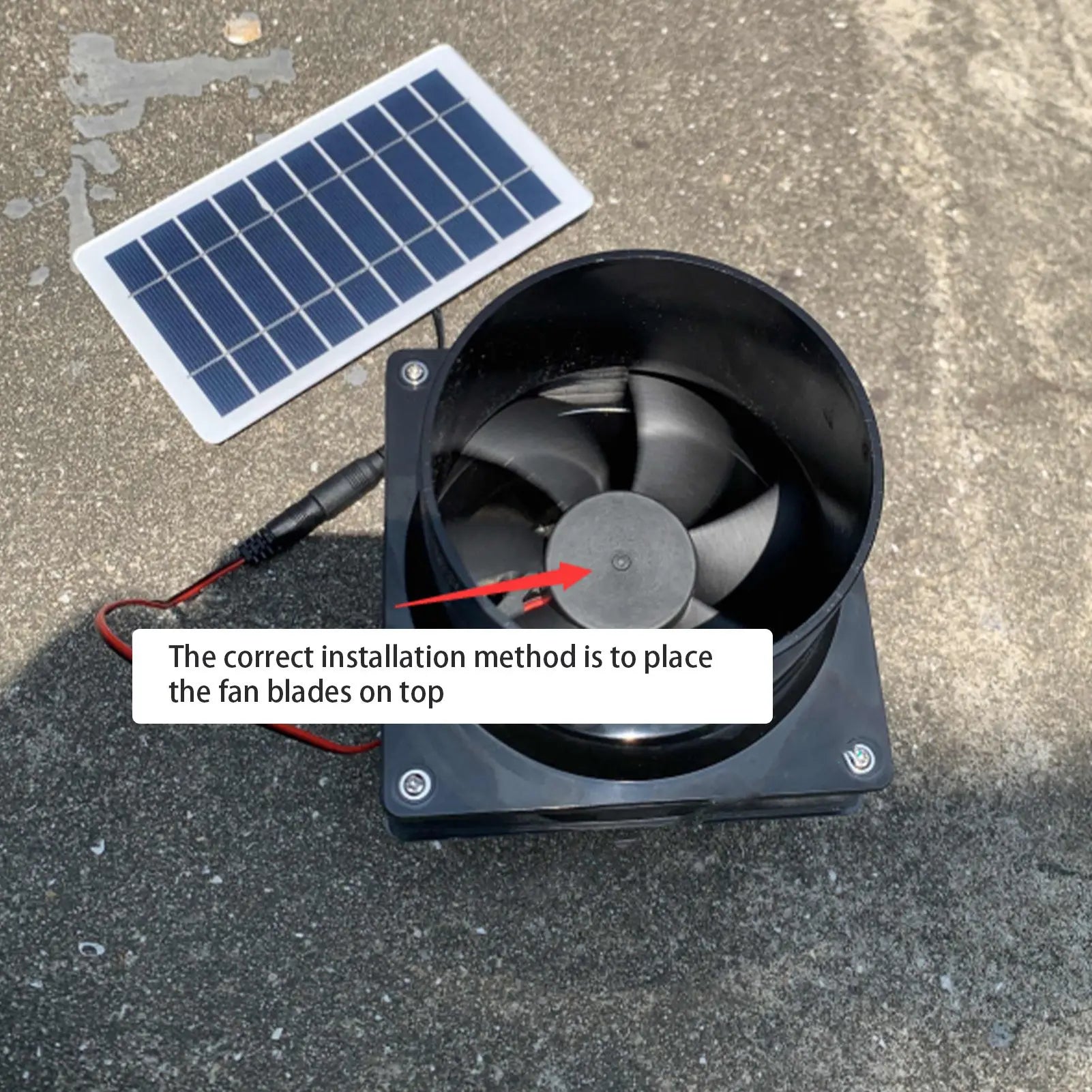 10W 12V Solar Powered Exhaust Fan for Round Pipe ABS Solar Panel Venti