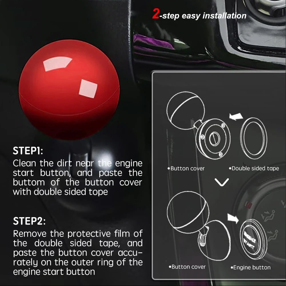 Car Push To Start Button Rocker Car Engine Start Stop Button Joystick One Button Start Lever Automotive Decorative Accessories
