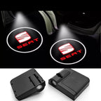 2X Wireless Universal LED Car Door Projection Welcome Shadow Light For Seat Leon 1 2 3 Ateca Ibiza 6J Toledo Exeo Cordoba FR MK3