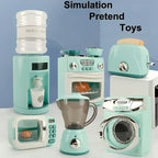 Simulation Kitchen Appliance Playset Kids Pretend Play Kitchen Toy Mini Household Appliance Role-Play Set Educational Toys Gifts