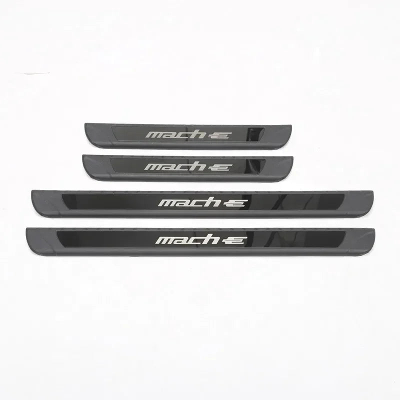 4PCS Door Pedal Sill Strip for Ford Mustang Mach-E External Threshold Bar Anti-stepping Sticker Protection Accessories 2021-2023