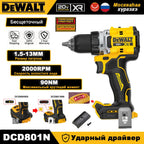 DEWALT 20V Brushless Cordless Compact Drill Driver DCD800 90N.m Rechargeable Original Electric Screwdriver Household Power Tools
