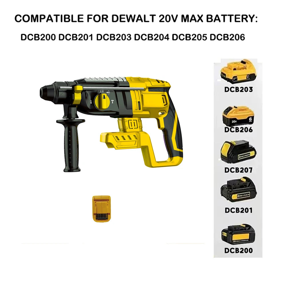 28MM Brushless Electric Hammer Drill Rotary Cordless Rechargeable Power Tools Compatible with Makita Dewalt Milw