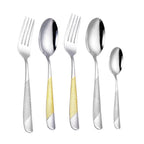 Kitchen Utensil Set Food Grade Stainless Steel Spoon and Fork Set 6PCS Flatware for Hotels Cafes Homes