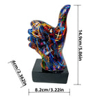 Graffiti Hand Gesture Ornament Art And Crafts Resin Gesture Statue Desktop Ring A Living Room Home Decoration