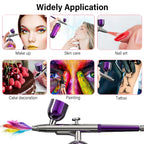 Rechargeable Airbrush with Compressor Portable Nail Art Air Brush Includes Spray Gun Tools for Nail Art Makeup Painting