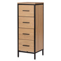 Bathroom Cabinet Chest of Drawers with 4 Drawers Side Free Standing Storage Unit for Bathroom Living Room Bedroom Hallway