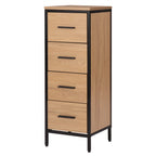 Bathroom Cabinet Chest of Drawers with 4 Drawers Side Free Standing Storage Unit for Bathroom Living Room Bedroom Hallway
