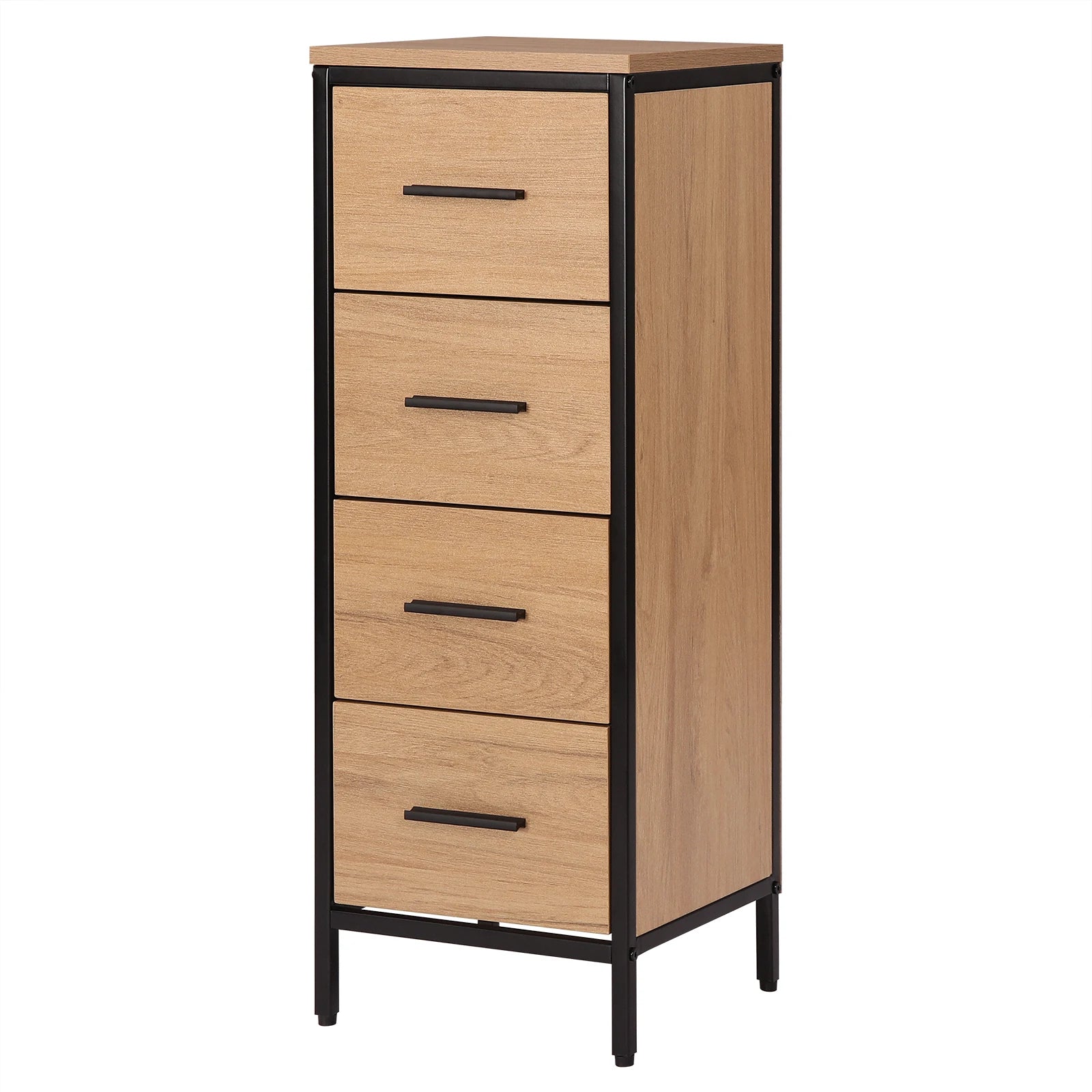 Bathroom Cabinet Chest of Drawers with 4 Drawers Side Free Standing Storage Unit for Bathroom Living Room Bedroom Hallway
