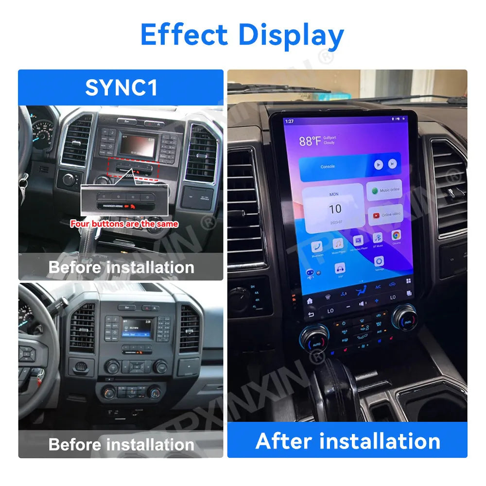14.4 Inch Screen Android Radio For Ford F150,F250, 2015 2016 2017 2018 2019 2020 2021, Car GPS Navi Multimedia Player Head Unit