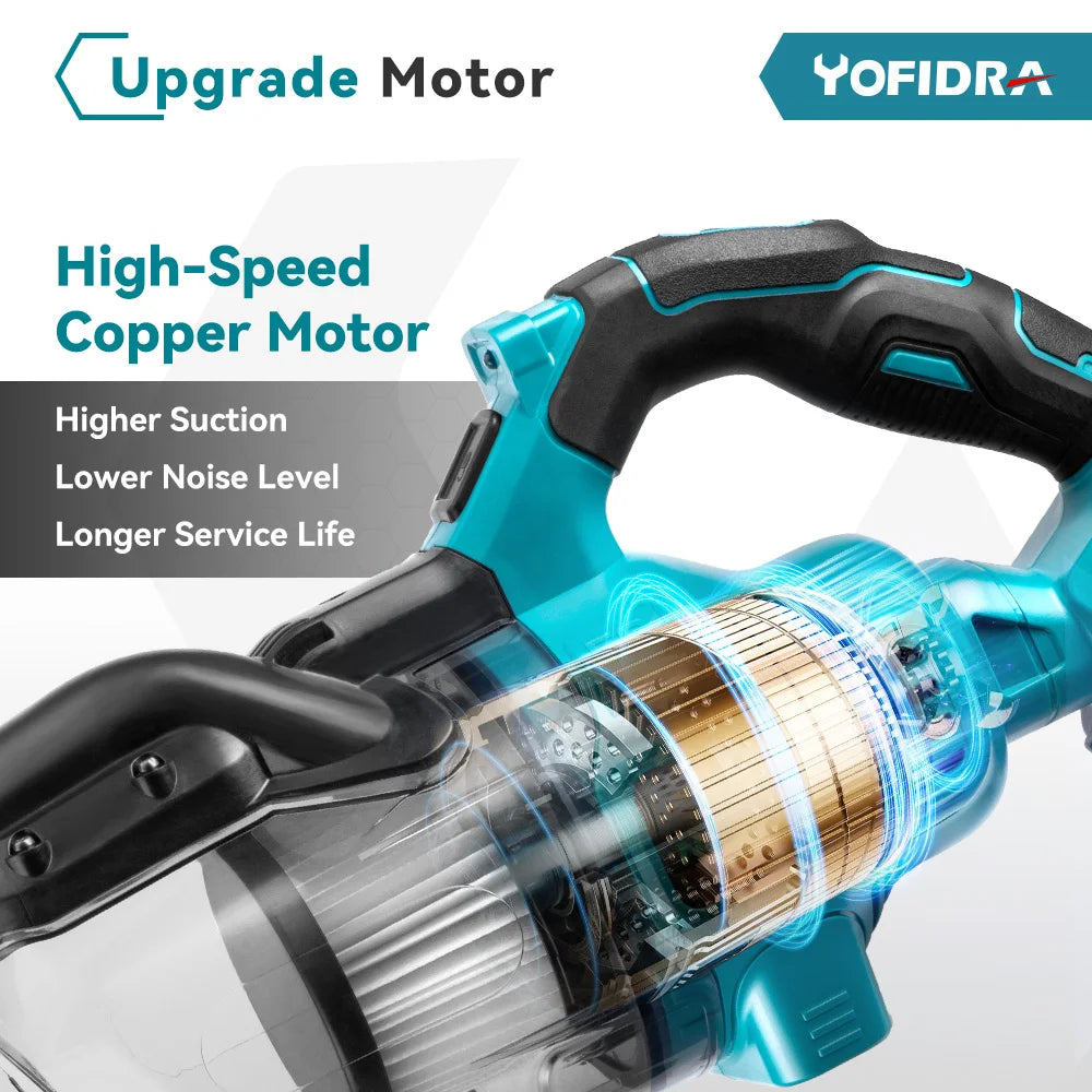 1000W Cordless Electric Handheld Vacuum Cleaner - 21V/18V Battery