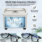 0.8L Optical Ultrasonic Cleaner 40kHz Ultra Sonic Cleaner with Timer Ultrasonic Jewelry Cleaner Ultrasonic Cleaning Machine