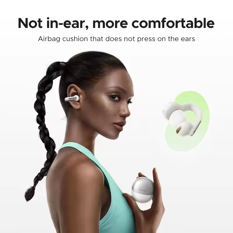 HiTune S5 TWS Open Ear Clip Wireless Earbuds Bluetooth Sports Earphones Headphones in Mic with Earhooks & Ear Hook