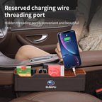 For Subaru Brz Ascent Forester Impreza Legacy Outback WRX XV Car Sewn Seat Gap Crevice Slot Leather Storage Box Auto Accessories